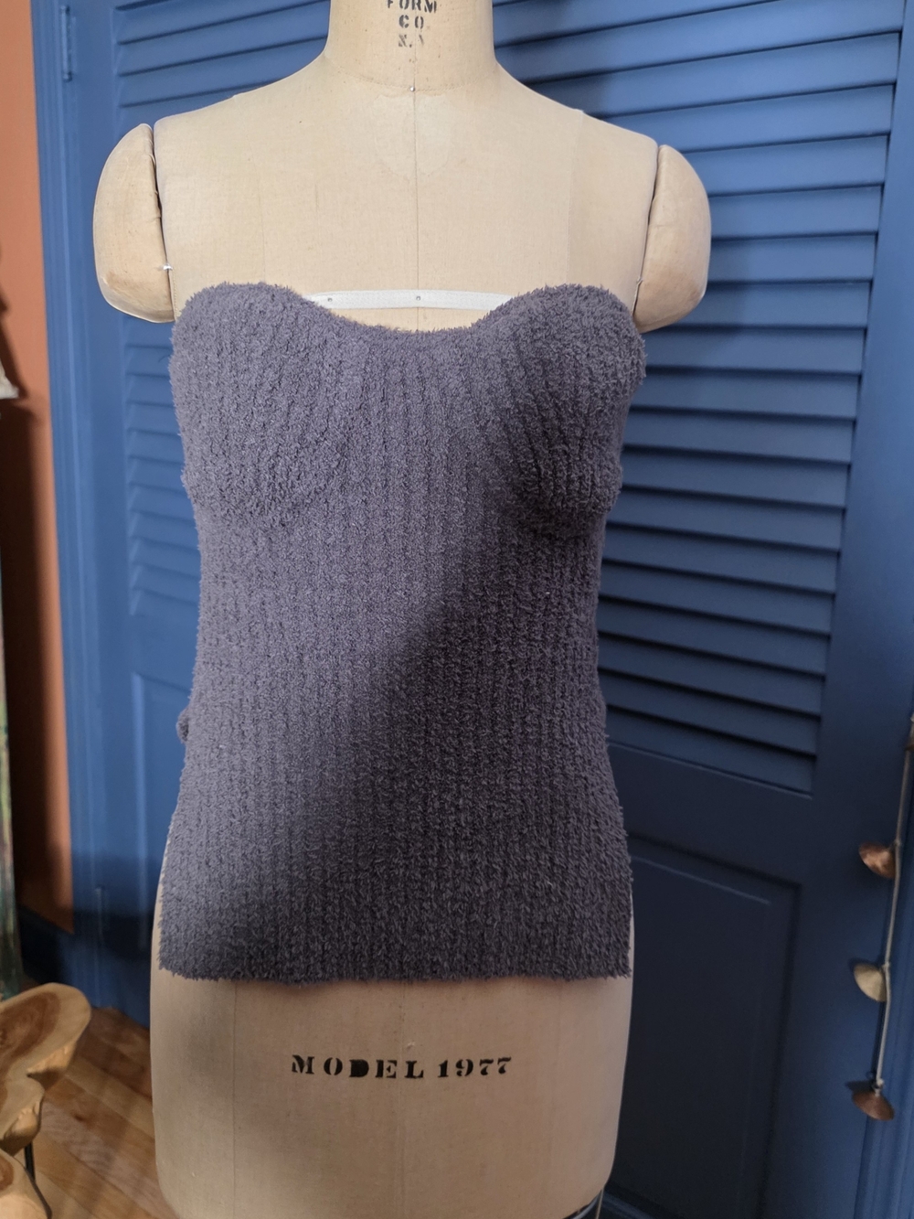 NWT 4th & Reckless Liria Knit Corset Top - Grey - Size M